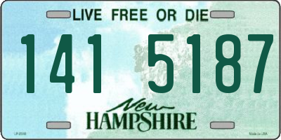 NH license plate 1415187