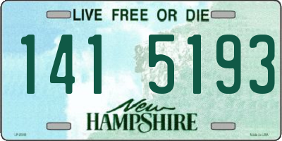 NH license plate 1415193