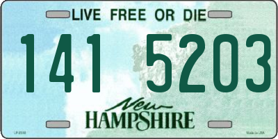 NH license plate 1415203