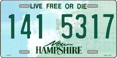 NH license plate 1415317