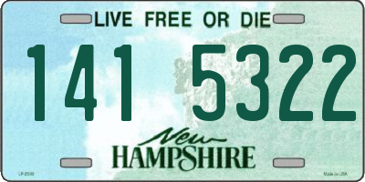 NH license plate 1415322