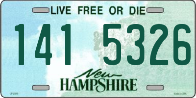 NH license plate 1415326