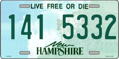 NH license plate 1415332
