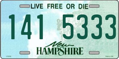 NH license plate 1415333