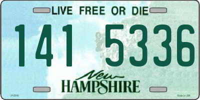 NH license plate 1415336