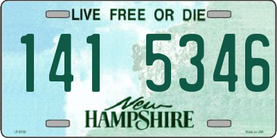 NH license plate 1415346