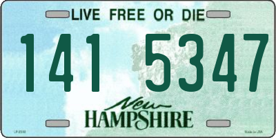 NH license plate 1415347