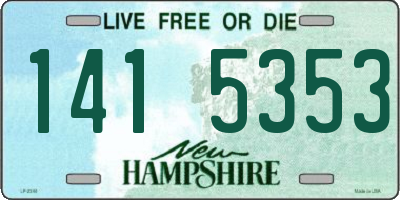 NH license plate 1415353