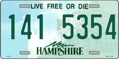 NH license plate 1415354