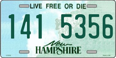 NH license plate 1415356