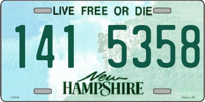 NH license plate 1415358