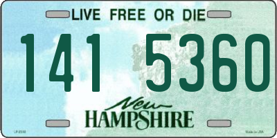 NH license plate 1415360