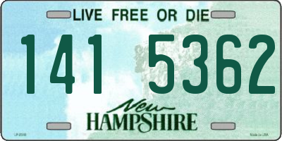 NH license plate 1415362