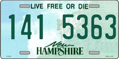 NH license plate 1415363