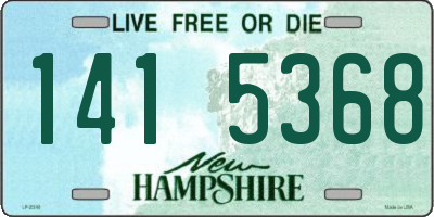 NH license plate 1415368