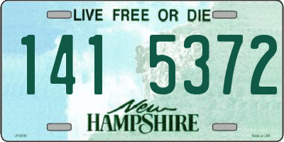 NH license plate 1415372