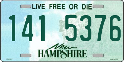 NH license plate 1415376