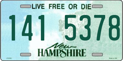 NH license plate 1415378