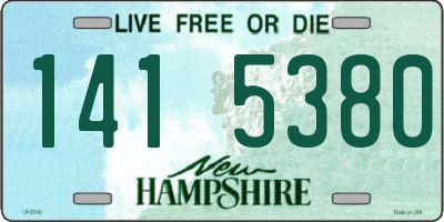 NH license plate 1415380