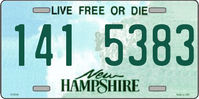 NH license plate 1415383