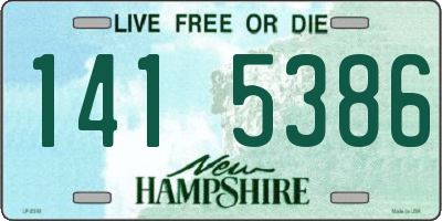 NH license plate 1415386