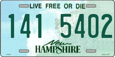 NH license plate 1415402