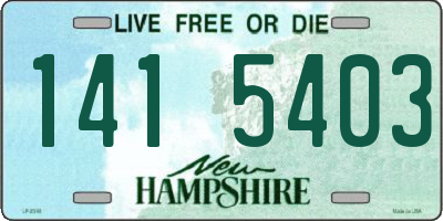 NH license plate 1415403
