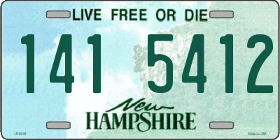 NH license plate 1415412