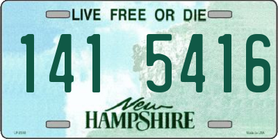 NH license plate 1415416