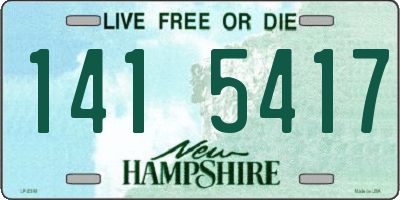 NH license plate 1415417