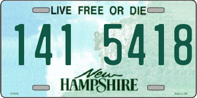 NH license plate 1415418