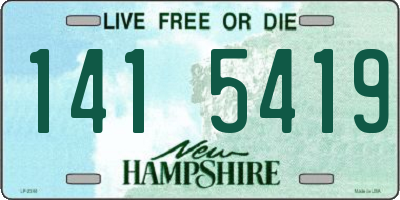 NH license plate 1415419