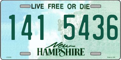 NH license plate 1415436