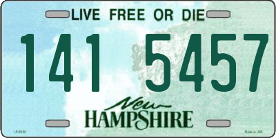 NH license plate 1415457