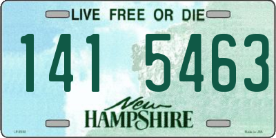 NH license plate 1415463