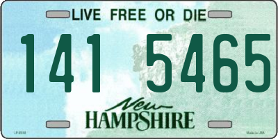 NH license plate 1415465