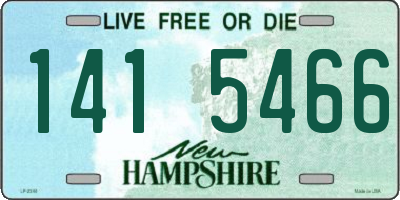NH license plate 1415466