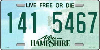 NH license plate 1415467