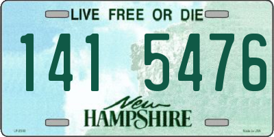 NH license plate 1415476
