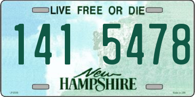 NH license plate 1415478