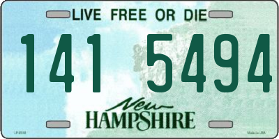 NH license plate 1415494
