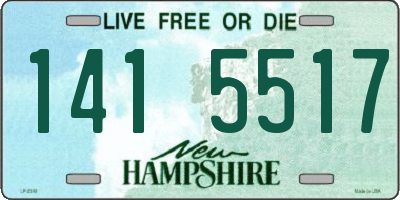 NH license plate 1415517