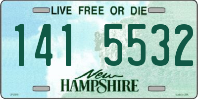 NH license plate 1415532