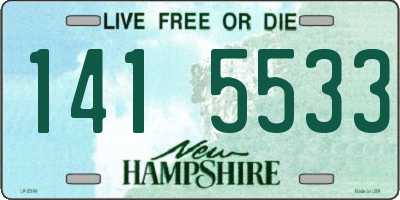 NH license plate 1415533
