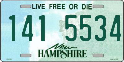 NH license plate 1415534