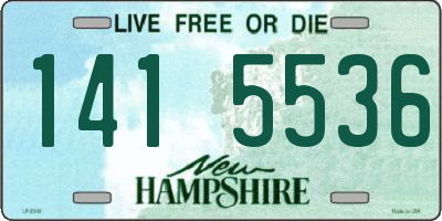 NH license plate 1415536