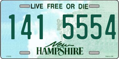NH license plate 1415554