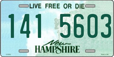 NH license plate 1415603