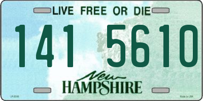 NH license plate 1415610