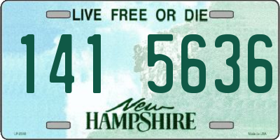 NH license plate 1415636